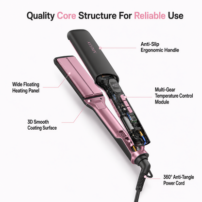 Straight and curl styling with the COSMO 15 flat iron